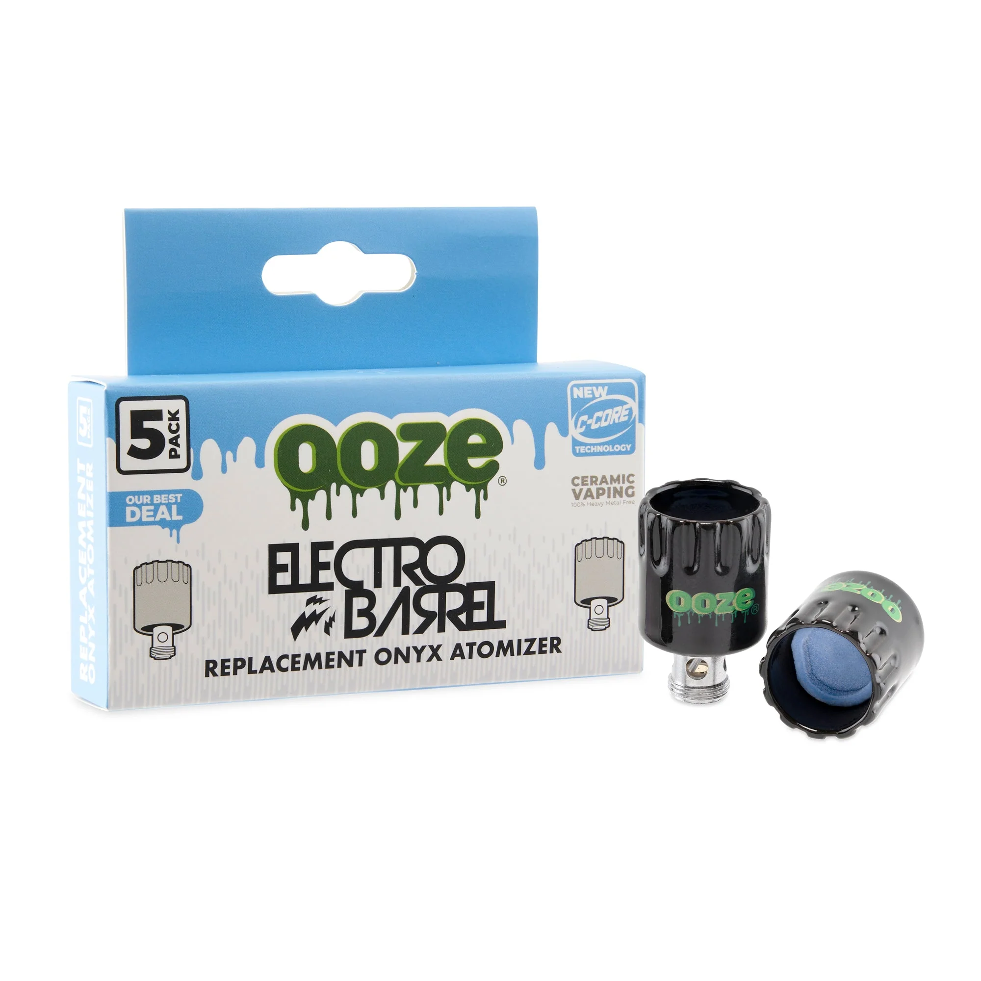 Ooze Electro Barrel Replacement Onyx Atomizer 5-Pack