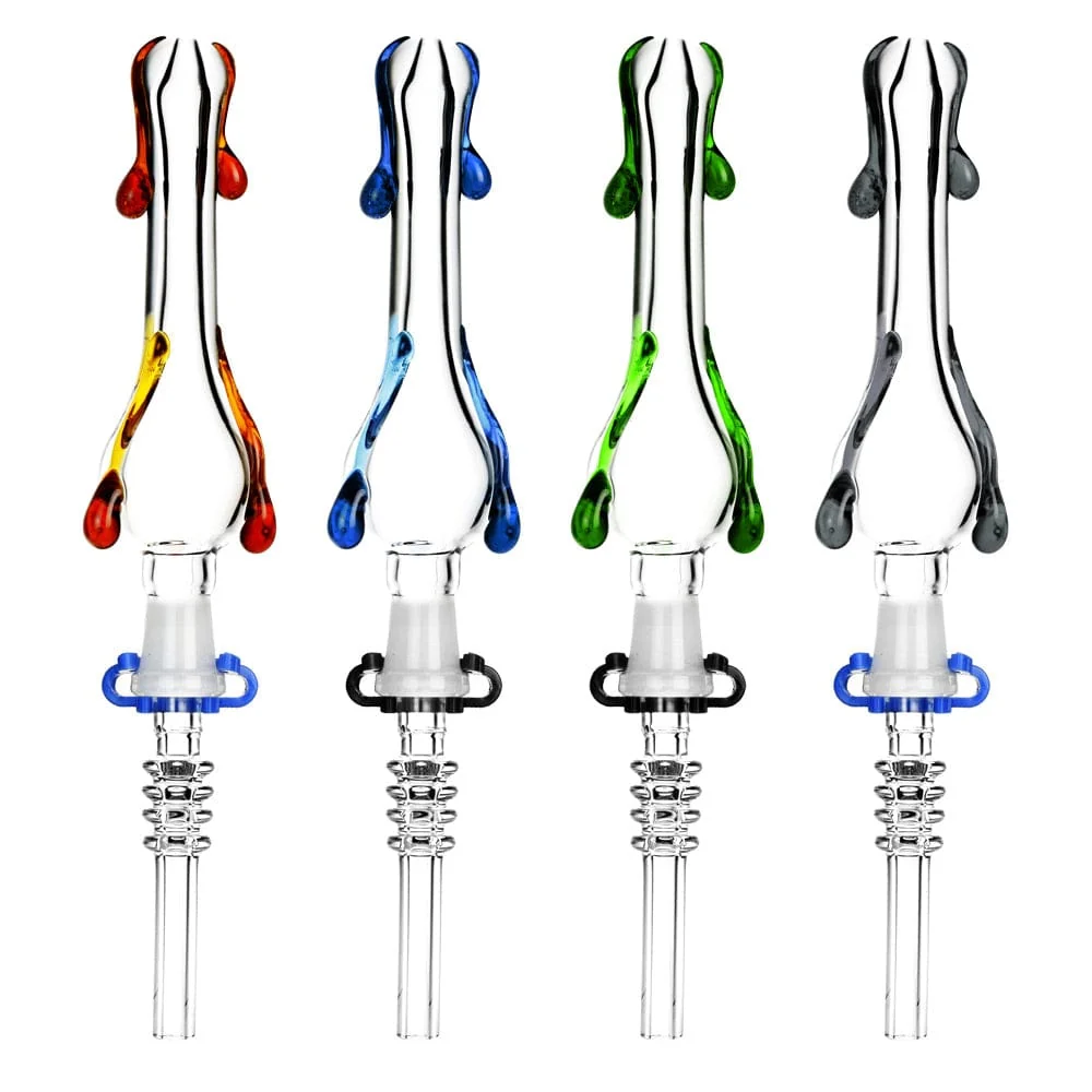 Terp Drip Dab Straw - 7.5" / Colors Vary / Quartz