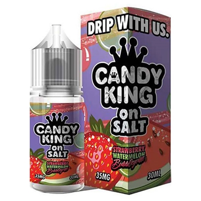 Strawberry Watermelon Bubblegum Salt E-Liquid 30ml by Candy King on Salt E-Juice