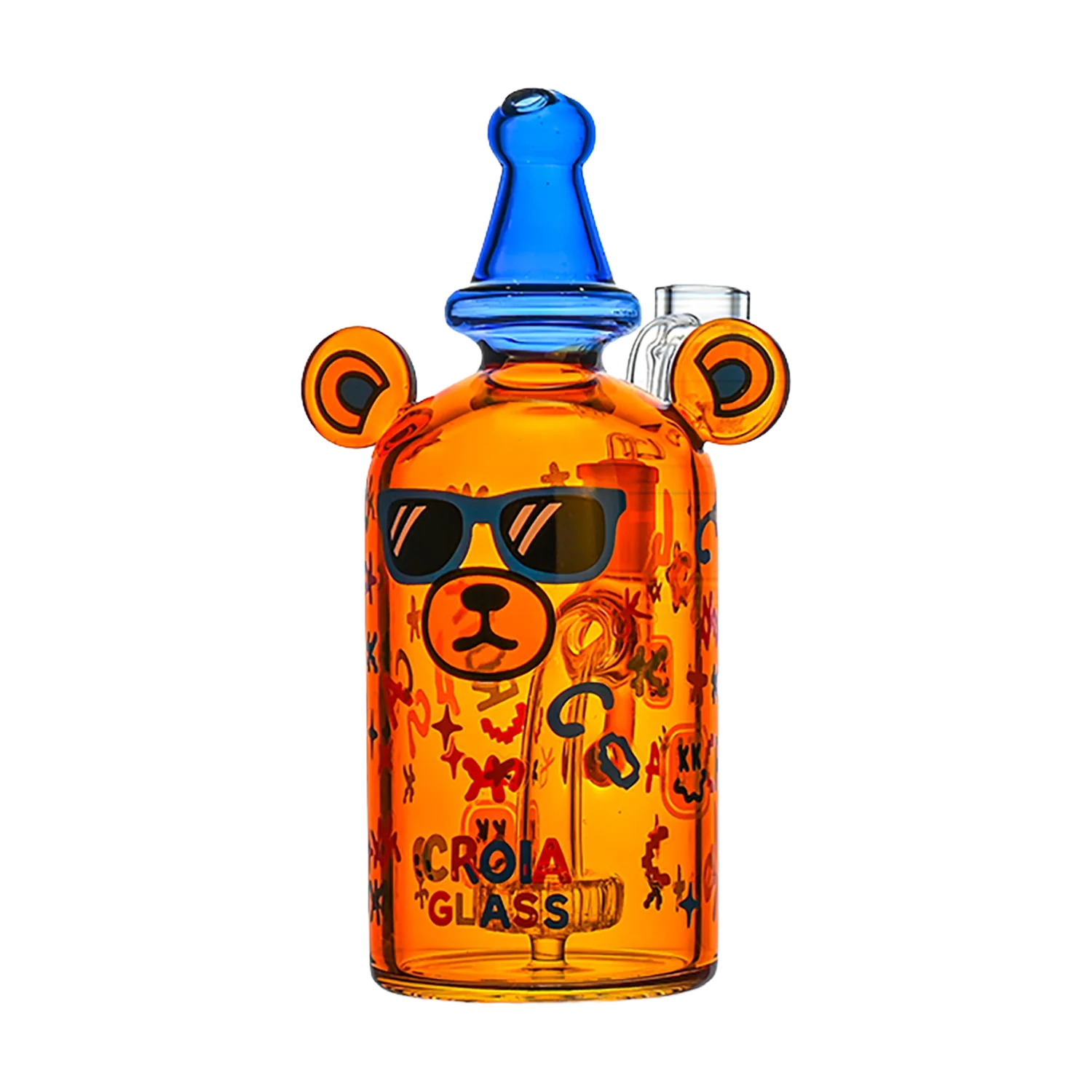 Croia Glass Cool Teddy Bear Dab Rig with Showerhead Perc