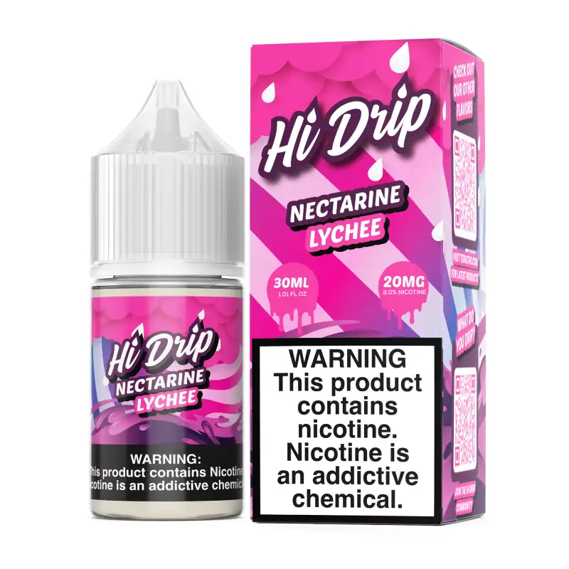 Nectarine Lychee Nic Salt Vape Juice 30ml Hi Drip