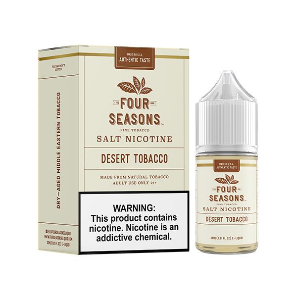 Four Seasons Vape Juice: Desert Tobacco - 30 mL Salt Nic
