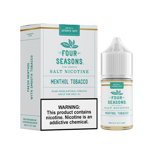Four Seasons Vape Juice: Menthol Tobacco - 30 mL Salt Nic