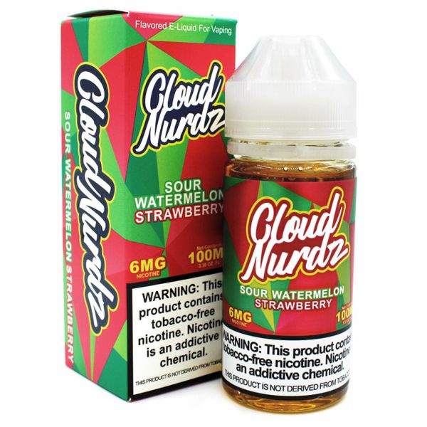 Cloud Nurdz TFN Sour Watermelon Strawberry E-liquid - (100mL)