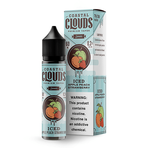 coastal clouds sweets iced apple peach strawberry 60ml vape juice