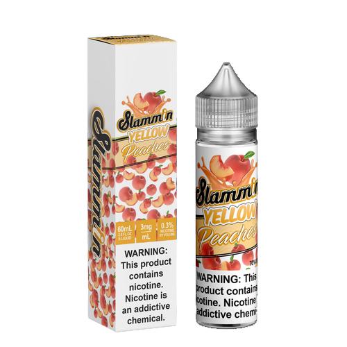 slammin yellow peach 60ml vape juice