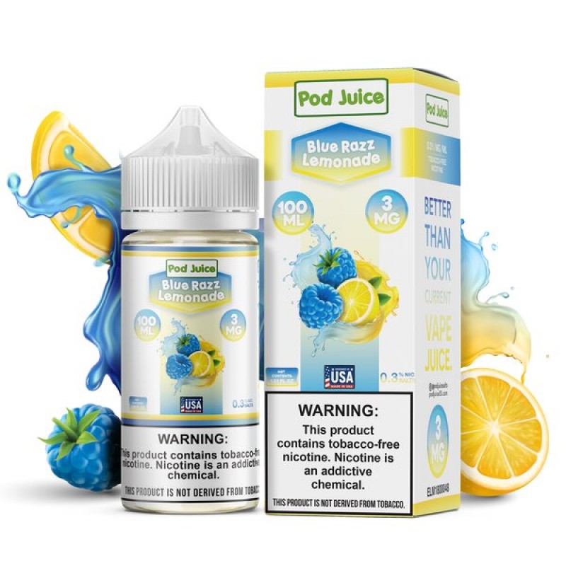 Pod Juice Blue Razz Lemonade TF 100ml Vape Juice