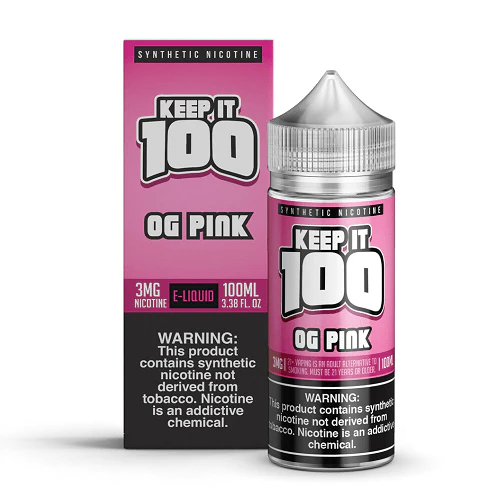 OG Pink Synthetic Nicotine 100ml Vape Juice – Keep It 100