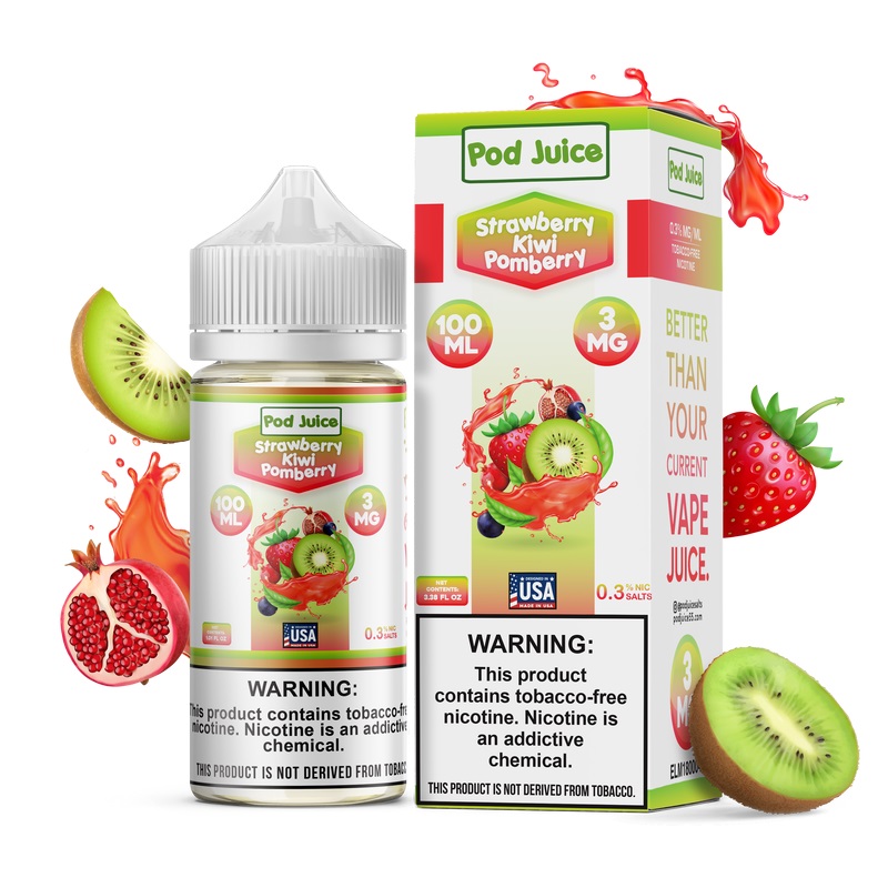 Pod Juice Strawberry Kiwi Pomberry TF 100ml Vape Juice