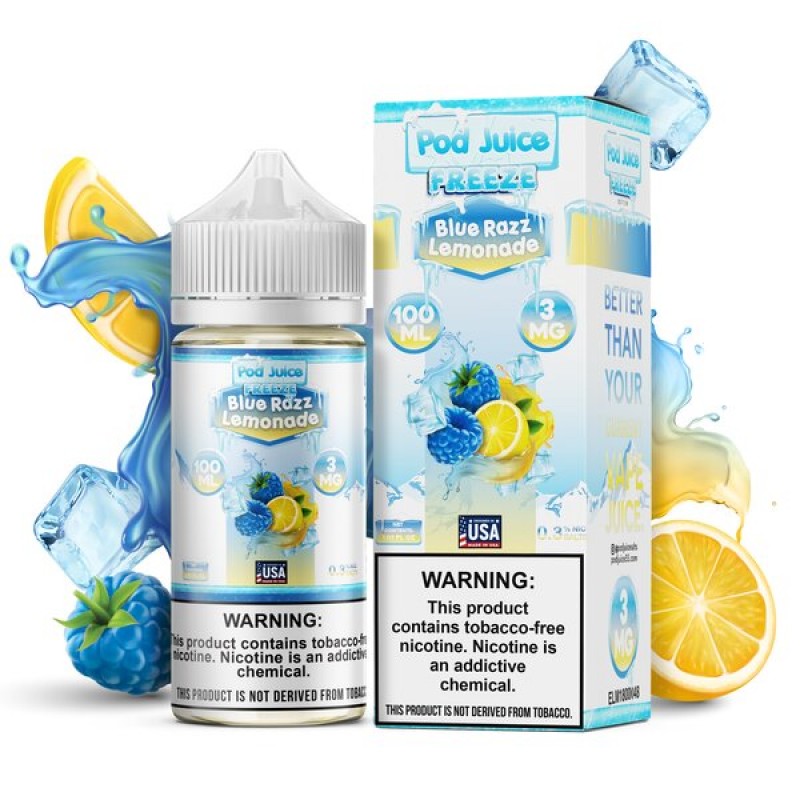 Pod Juice Blue Razz Lemonade TF 30ml Nic Salt Vape Juice