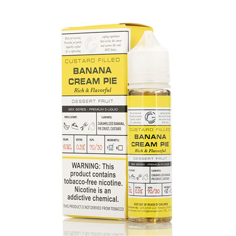 Glas Basix Series Nic Salt Banana Cream Pie 30ml Nic Salt Vape Juice