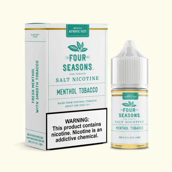 Four Seasons E-Liquids Menthol Tobacco 30ml Nic Salt Vape Juice