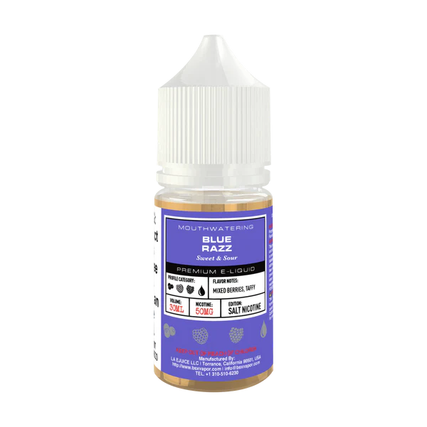 Blue Razz 30ml Nic Salt Vape Juice - Glas Basix