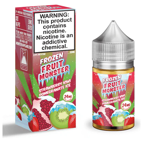 Strawberry Kiwi Pomegranate Ice 30ml Nic Salt Vape Juice – Frozen Fruit Monster