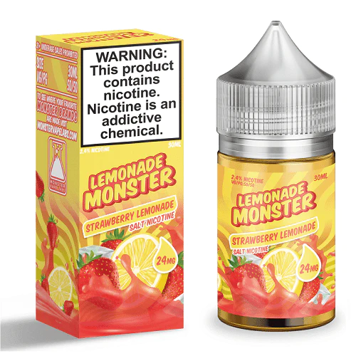 Strawberry Lemonade 30ml Nic Salt Vape Juice - Lemonade Monster