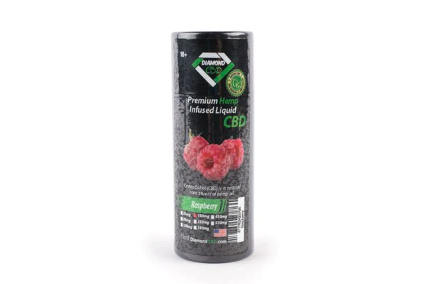 Diamond CBD Raspberry Hemp Infused Liquid - Oral Drops or Vape - 15ml