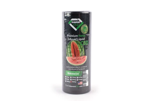 Diamond CBD Watermelon Hemp Infused Liquid - Oral Drops or Vape - 15ml