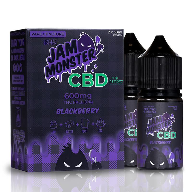 Jam Monster CBD – CBD Vape – Blackberry – 600mg – 2400mg