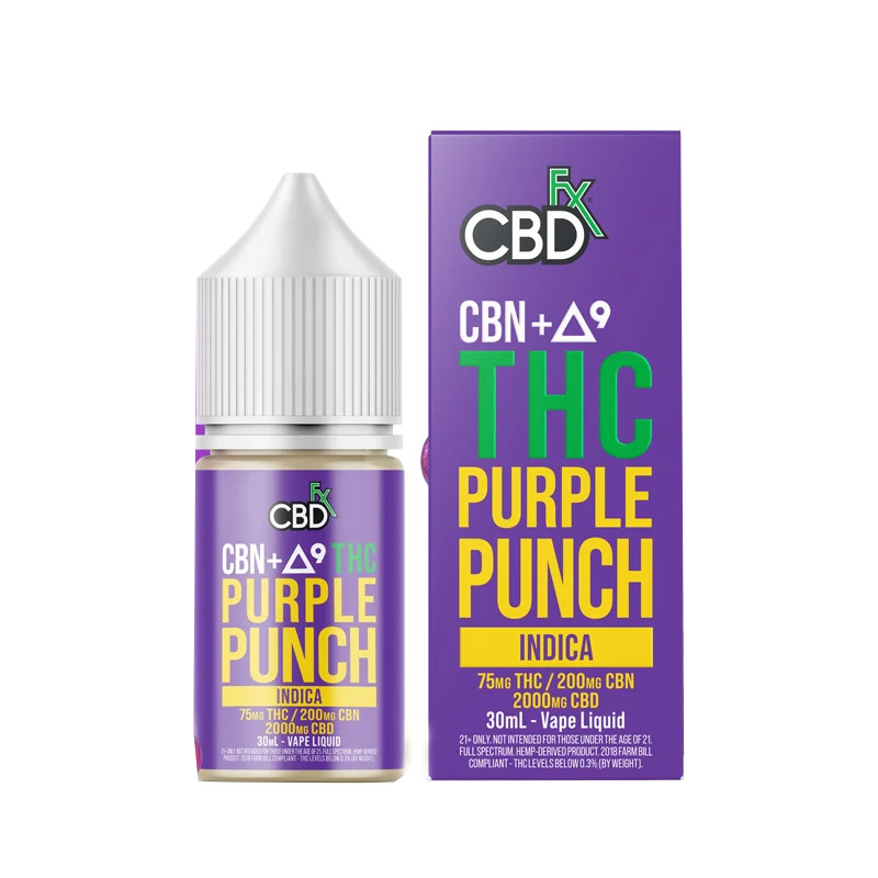 CBD Vape Juice – Purple Punch CBD + Delta 9 Vape Juice – 75mg/2000mg – By CBDfx
