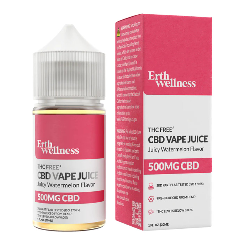 CBD Vape – Juicy Watermelon CBD Vape Juice – 500mg-1000mg – By ERTH Wellness