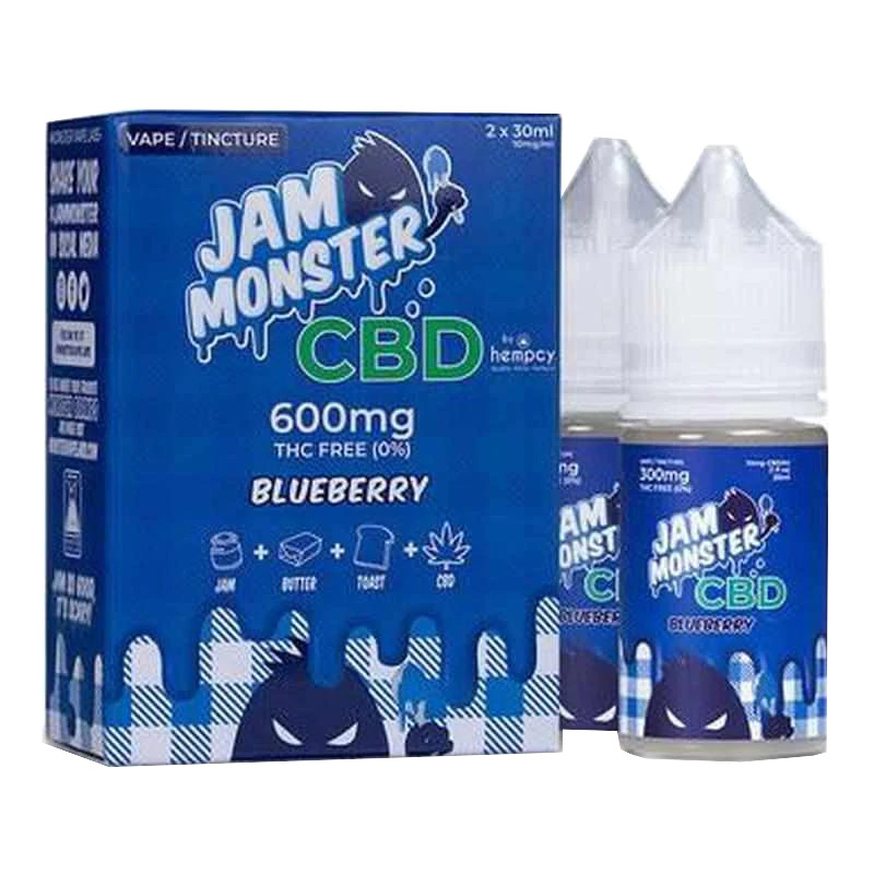 Jam Monster CBD – CBD Vape – Blueberry – 600mg – 2400mg