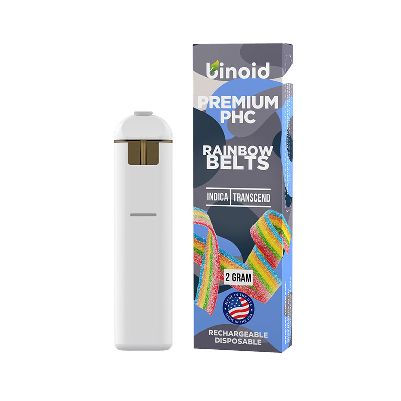 THC Device – PHC Disposable Vape Device – Rainbow Belts – 2g – By Binoid