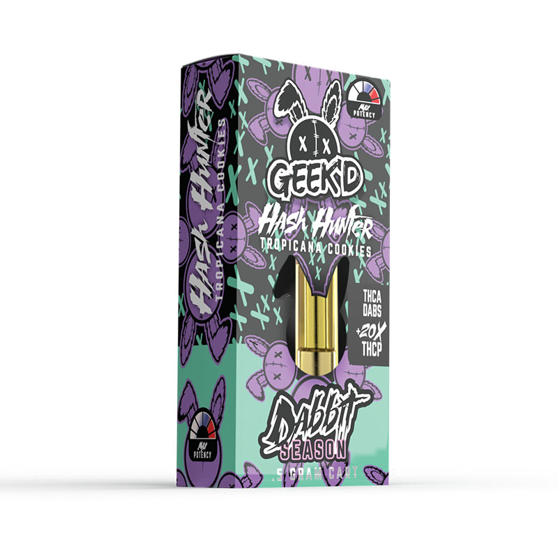 THC Cartridge – Delta 8:THC-P:THC-A Blend Cartridge – Hash Hunter Tropicana Cookies – By Geek’d