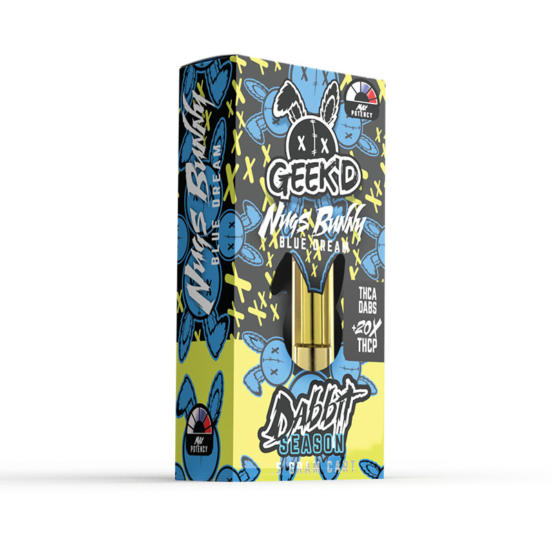THC Cartridge – Delta 8:THC-P:THC-A Blend Cartridge – Nugs Bunny Blue Dream – By Geek’d