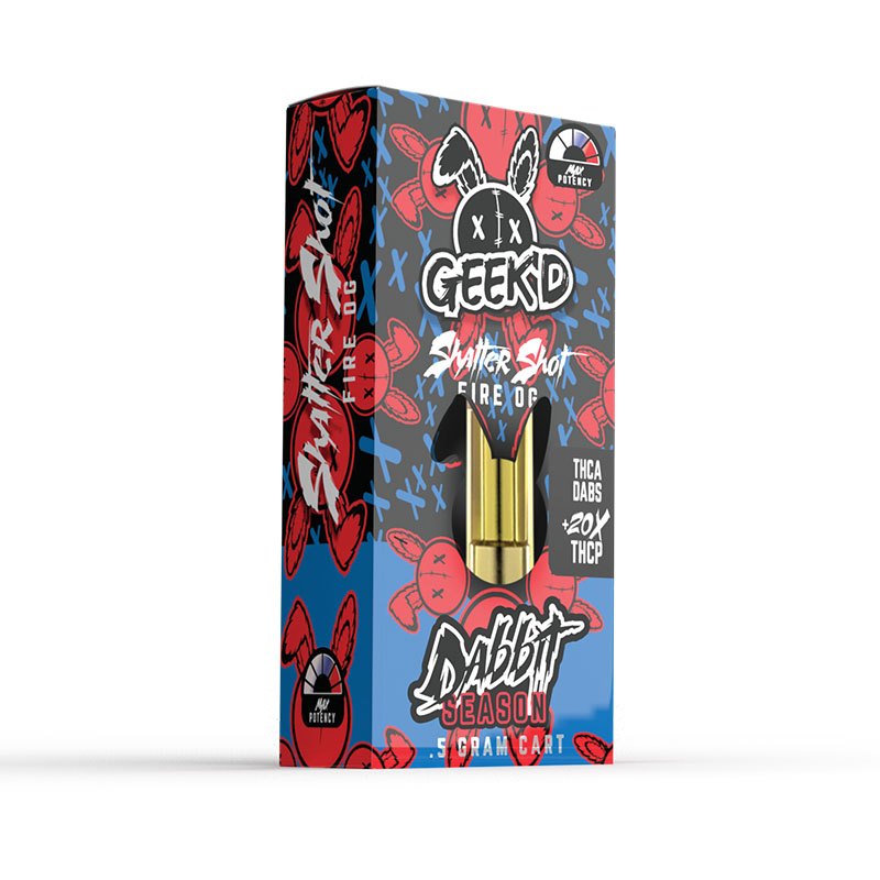 THC Cartridge – Delta 8:THC-P:THC-A Blend Cartridge – Shatter Shot Fire OG – By Geek’d