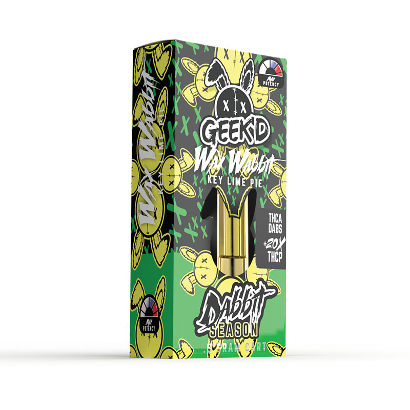 THC Cartridge – Delta 8:THC-P:THC-A Blend Cartridge – Wax Wabbit Key Lime Pie – By Geek’d