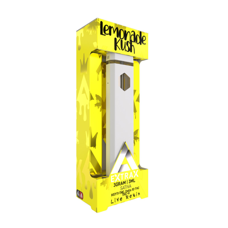 Delta Extrax – Delta 11 Vape – Live Resin Disposable Pen – Lemonade Kush – 3g