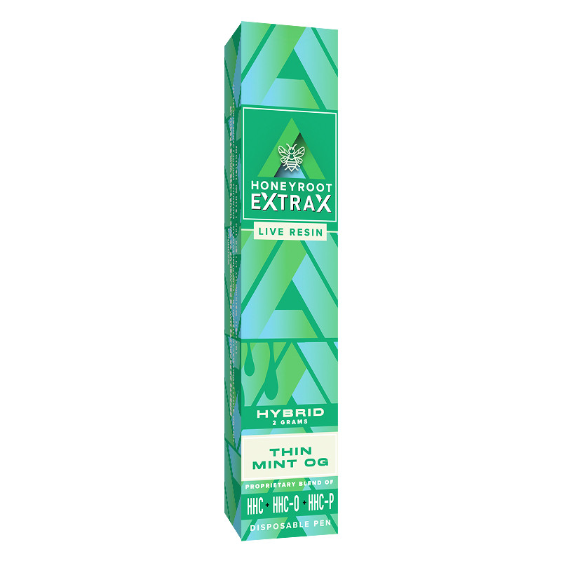 HoneyRoot Extrax – HHC Vape – HHC Live Resin Disposable Pen – Thin Mint OG – 2g