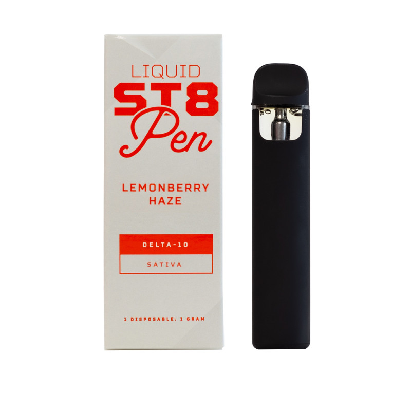 Liquid St8 – Delta 10 Disposable – Rechargeable Pen – Lemonberry Haze – 1g