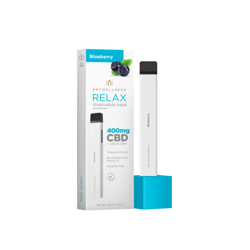 Sky Wellness – CBD Vape – Disposable Pen – Blueberry – 400mg