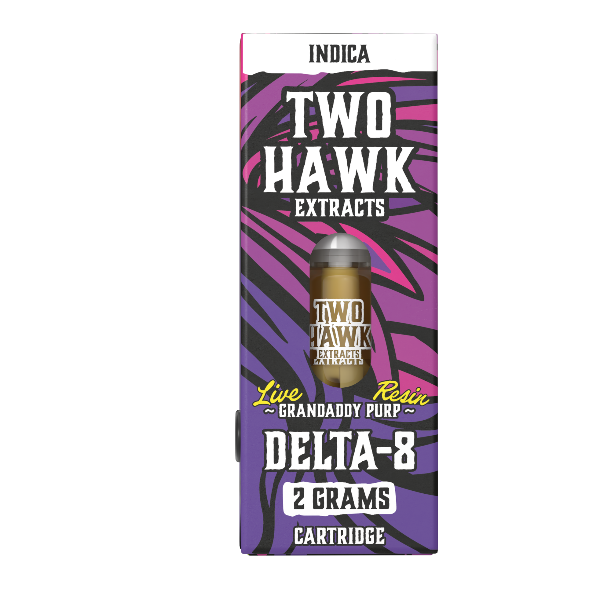 Two Hawk Hemp – Delta 8 Vape – D8 Cartridge – Granddaddy Purp – 2g