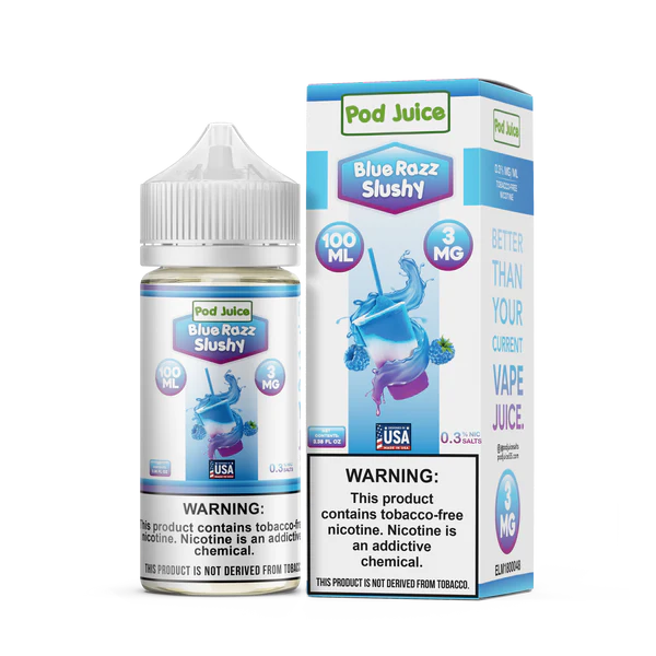 Pod Juice Freeze Blue Razz Slushy TF 100ml Vape Juice