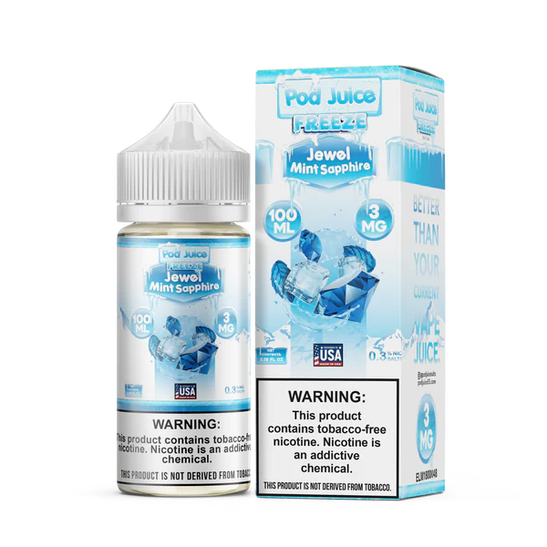 Pod Juice Freeze Jewel Mint Sapphire TF 100ml Vape Juice