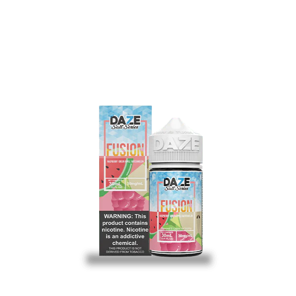 7 Daze Fusion Raspberry Green Apple Watermelon ICED 30ml Nic Salt Vape Juice