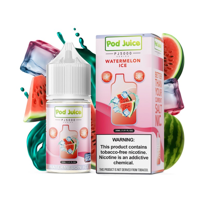 Pod Juice Watermelon Ice PJ5000 TF 30ml Nic Salt Vape Juice