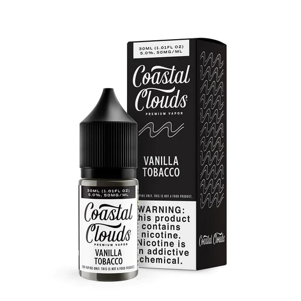 Coastal Clouds Vanilla Tobacco Nic Salt Vape Juice 30ml